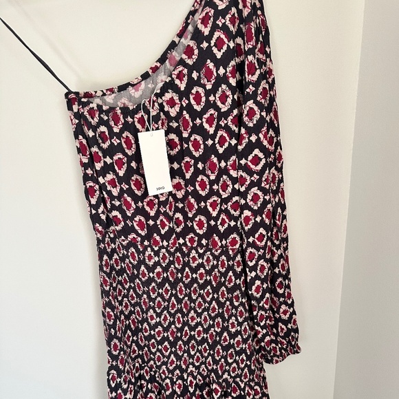 MANGO Teen Printed Asymmetrical Dress — Size Teen Medium - Picture 3 of 7